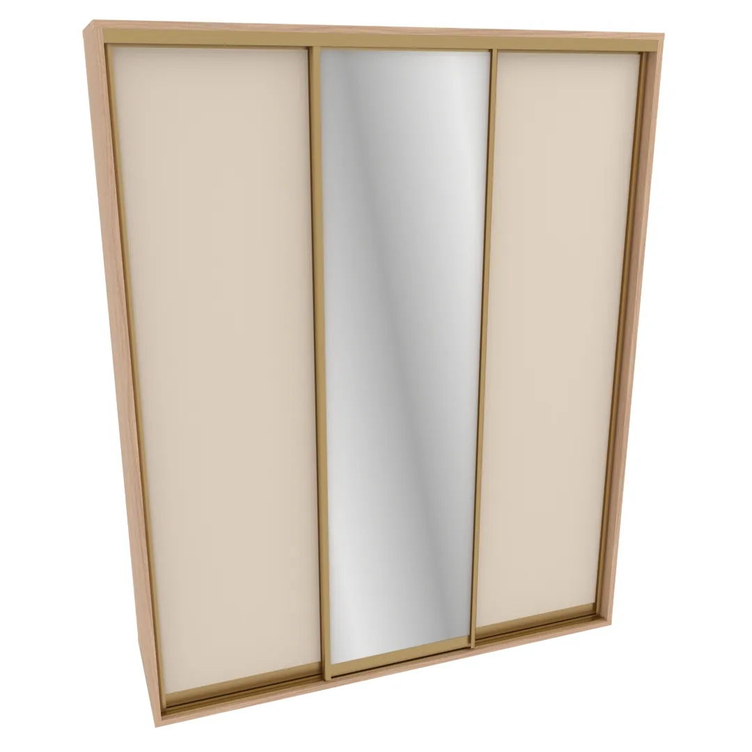 Шкаф-купе ХG210.60-3, профиль INTEGRO, фасад МДФ/зеркало серебро Шкаф-купе ХG210.60-3, профиль INTEGRO, фасад МДФ/зеркало серебро