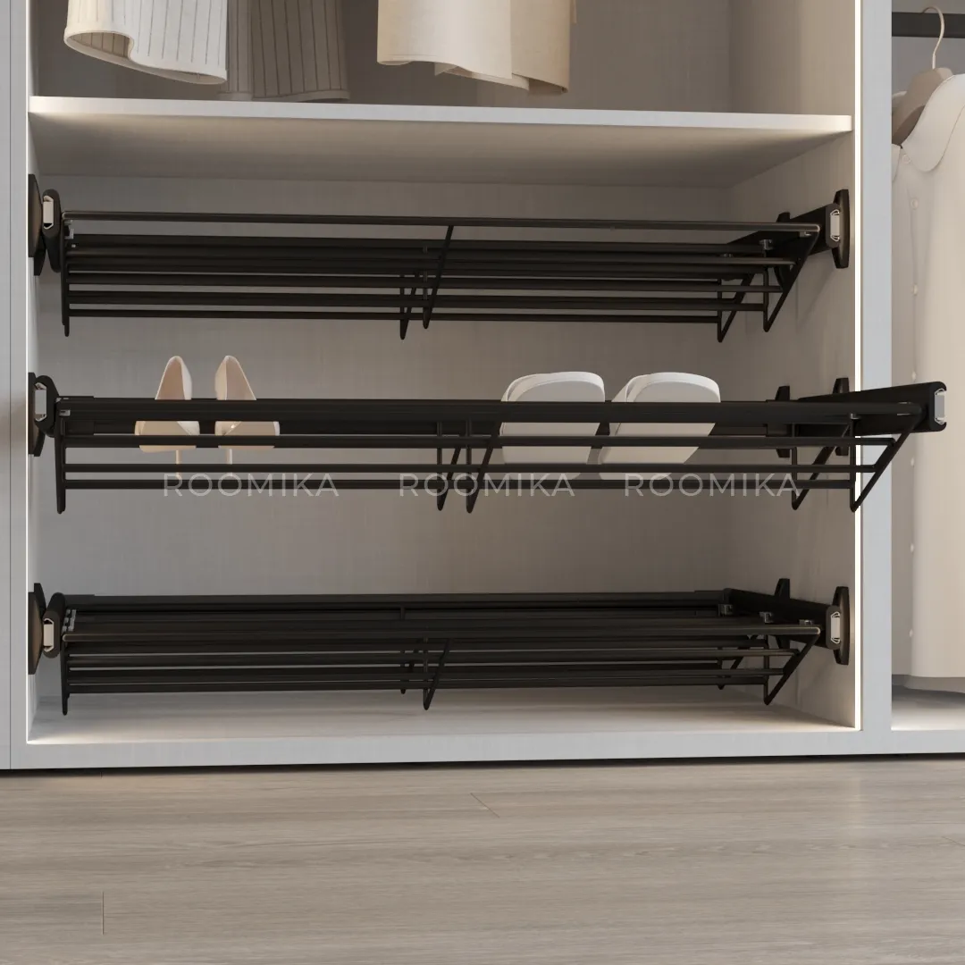 BELLE Корзина для обуви, 900 мм цвет черный, BE90SHBL