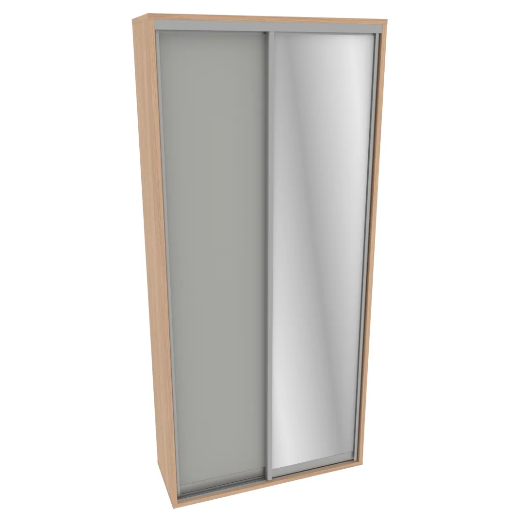 Шкаф-купе ХG126.45-1, профиль INTEGRO, фасад зеркало серебро/МДФ Шкаф-купе ХG126.45-1, профиль INTEGRO, фасад зеркало серебро/МДФ