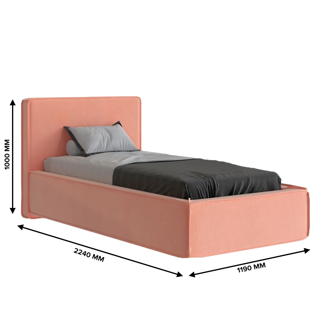 Кровать односпальная мягкая ОСТИН OS90  с подъемным механизмом, 90x200