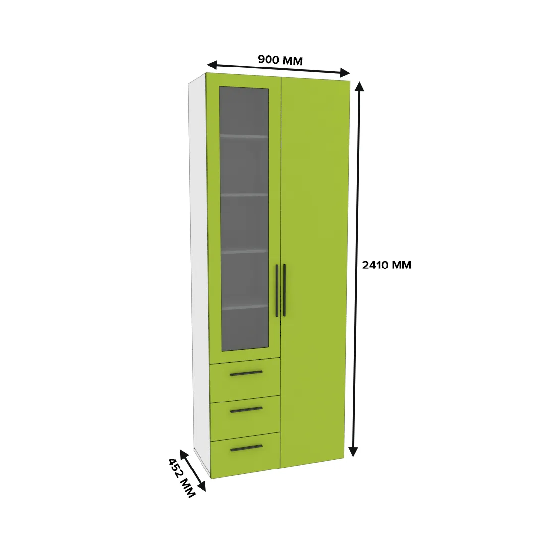 Шкаф комбинированный со стеклом L215S L/R