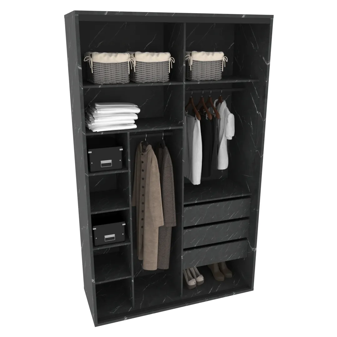 Шкаф-купе ХG166.60-2, профиль INTEGRO, фасад МДФ/Зеркало графит