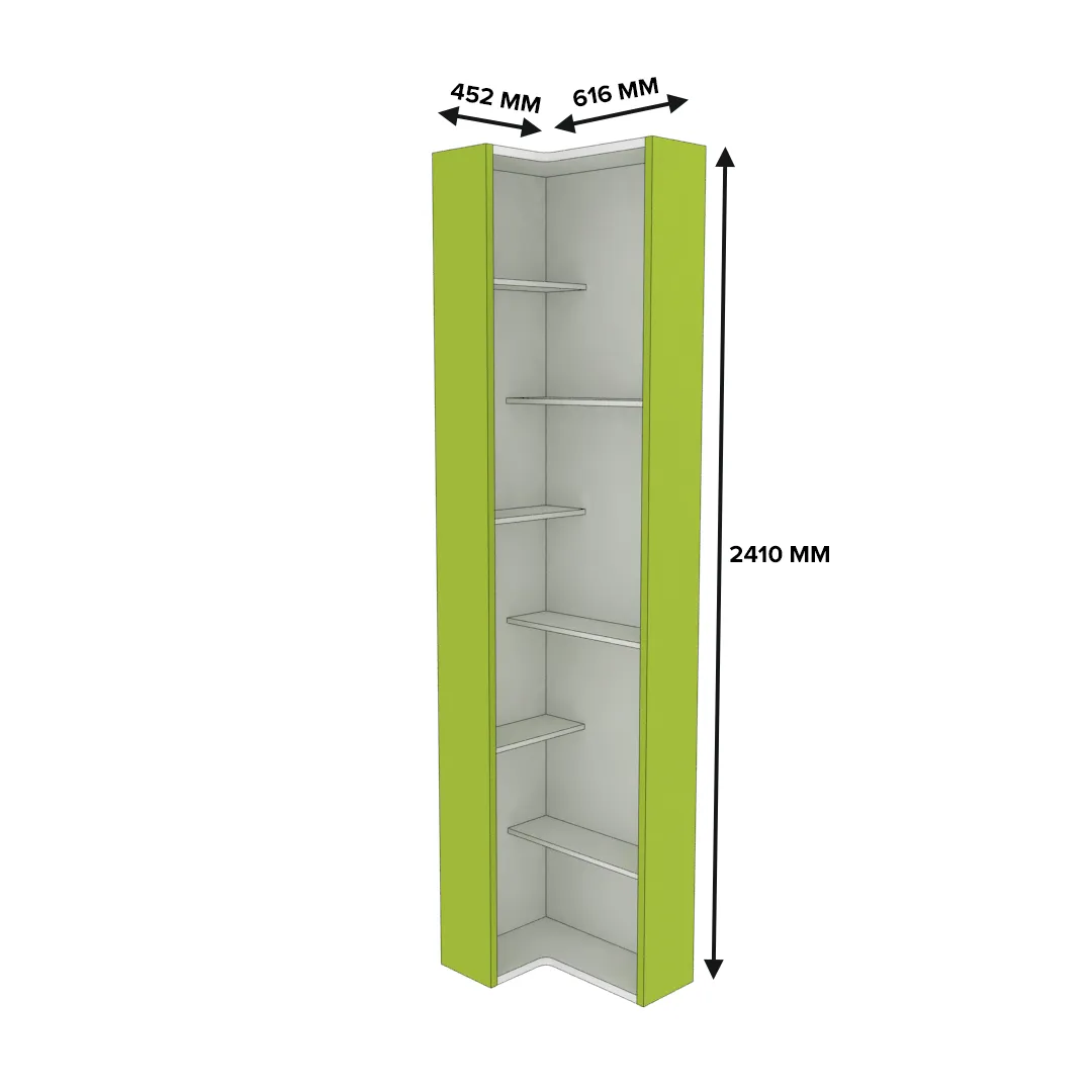 Стеллаж завершающий угловой L-230.60 L/R