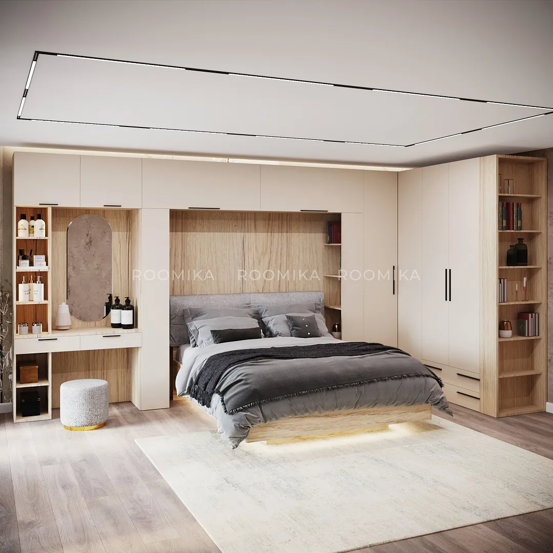 Столик туалетный с антресолью и стеллажом L414.44