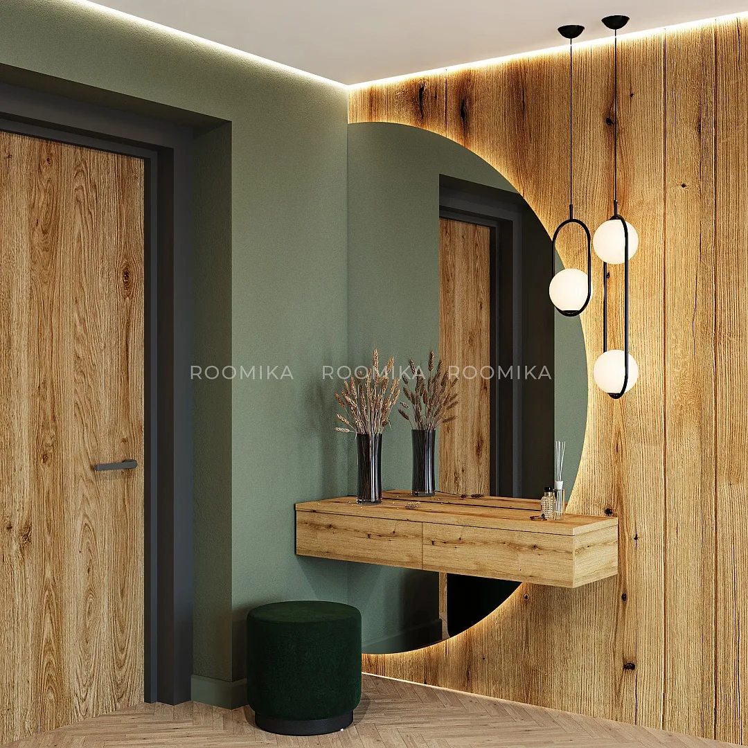 Зеркало L168 с подвесным столиком с подсветкой L/R