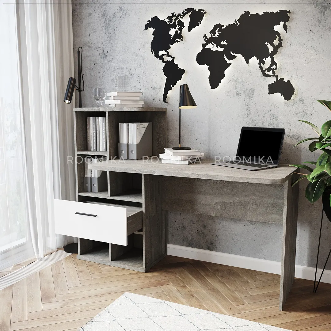 Рабочий стол со встроенным стеллажом HOF421