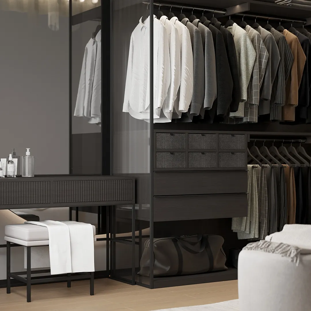 Гардеробная с умной системой хранения №3