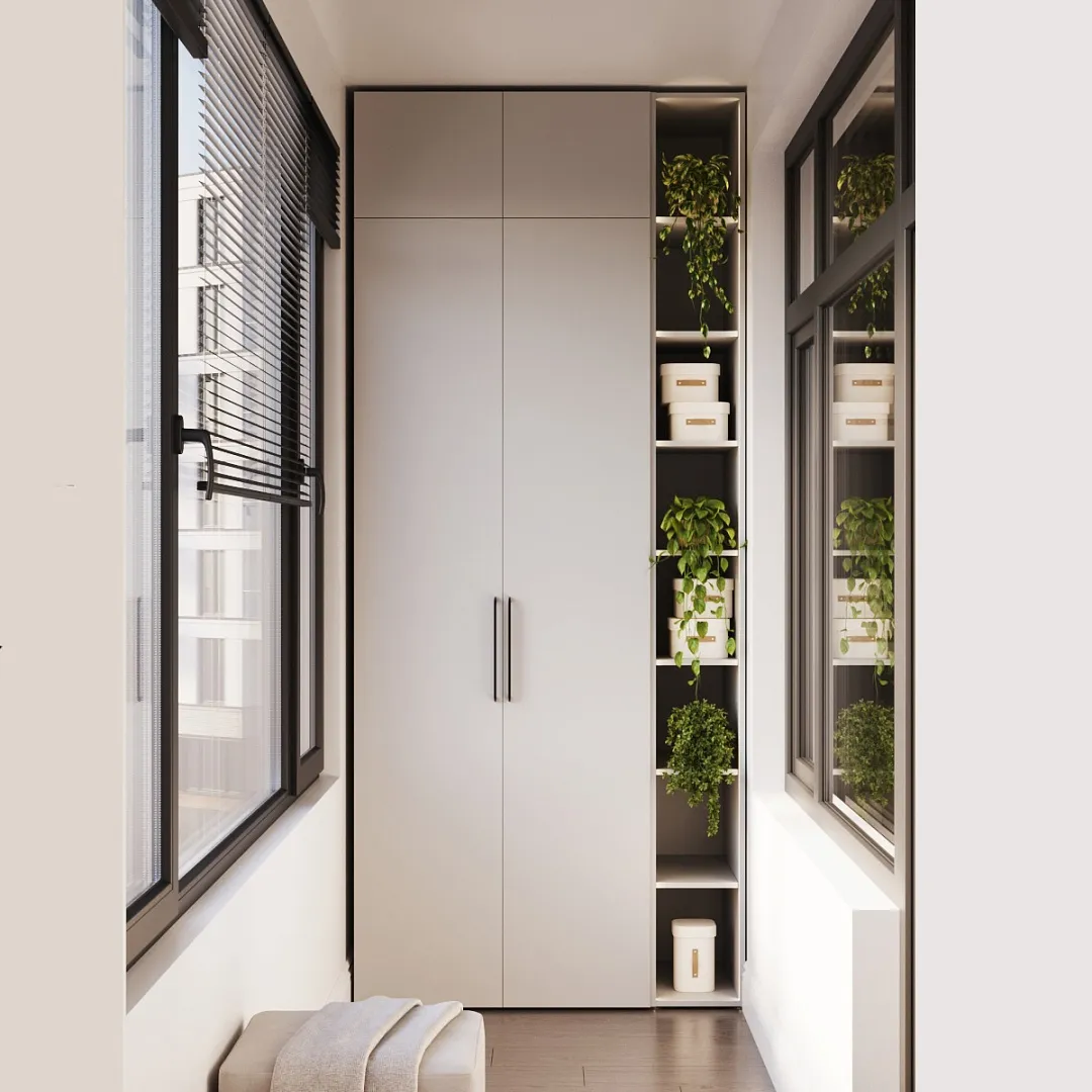 Балкон со шкафом для хранения №133