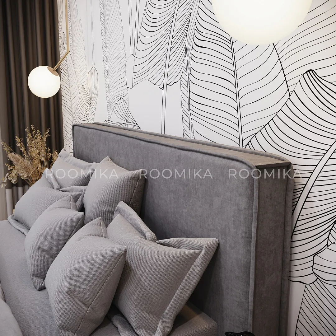 Кровать двуспальная мягкая OSTIN  с подъемным механизмом, 140x200