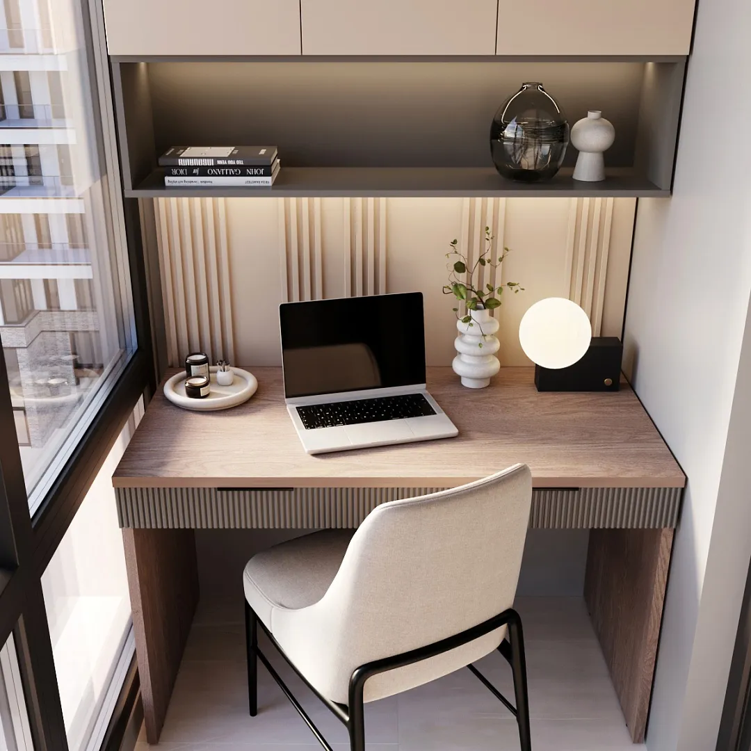 Балкон с рабочим столом №136