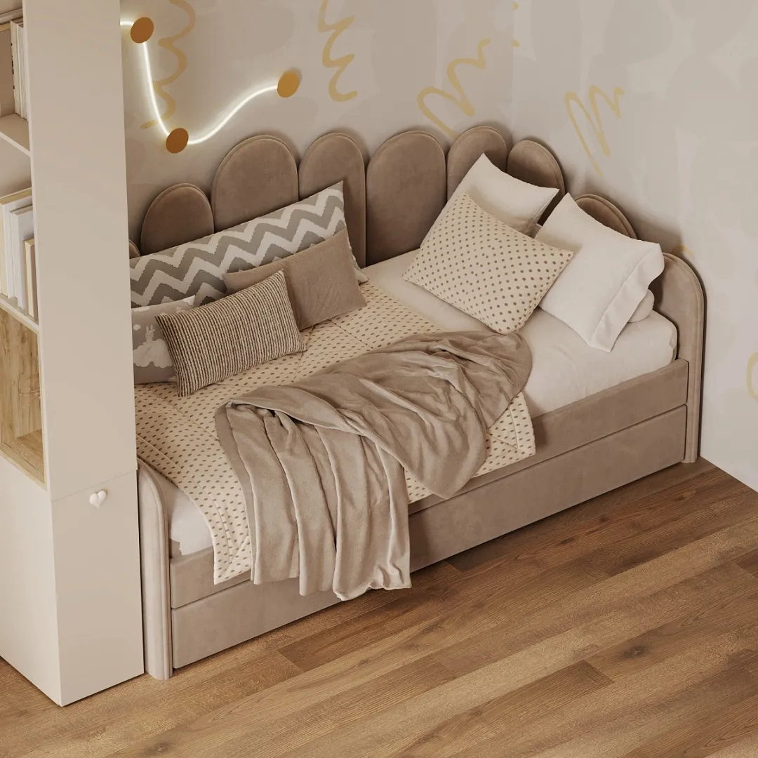 Мягкая кровать-диван ШЕЛЛ, 90x200