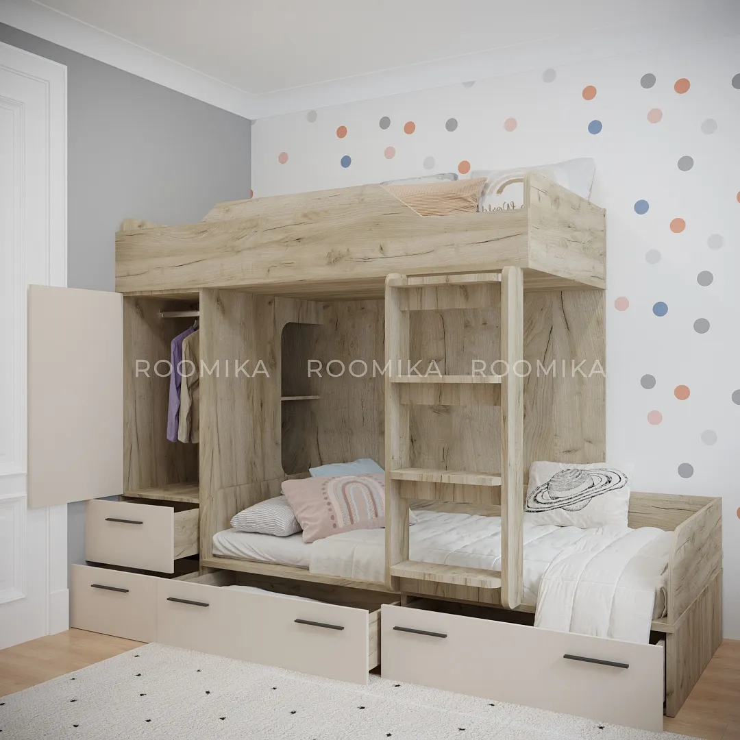 Кровать двухъярусная L906, 90x190 L/R