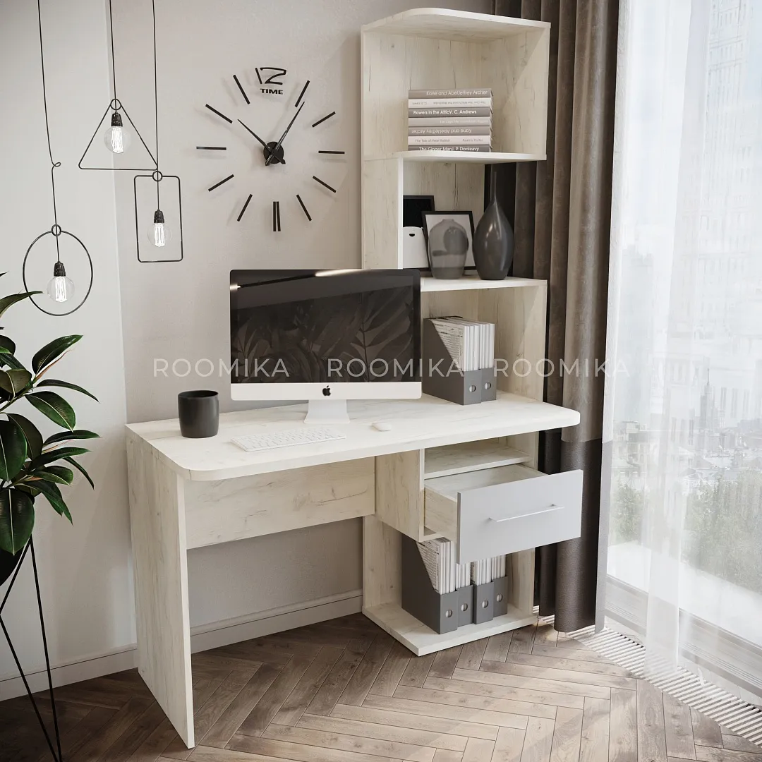 Рабочий стол со встроенным стеллажом HOF420