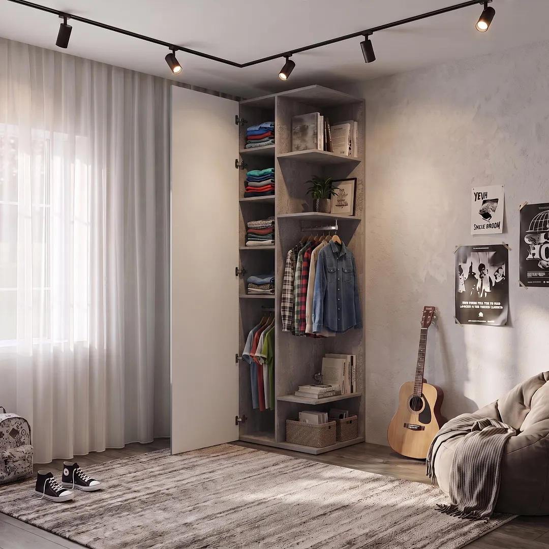 Стеллаж завершающий угловой LG242.1-44