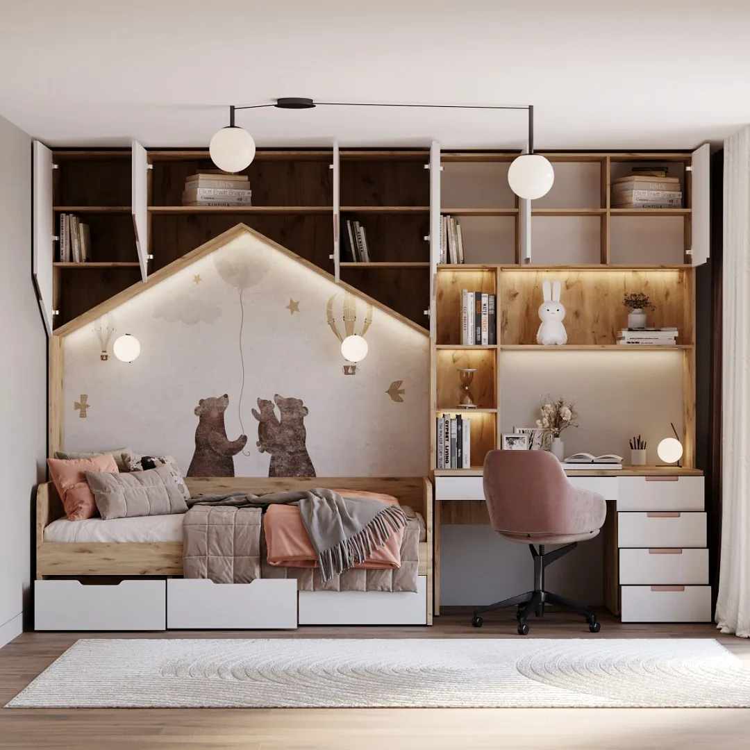 Лацио комната подростка с антресолью-домик  203