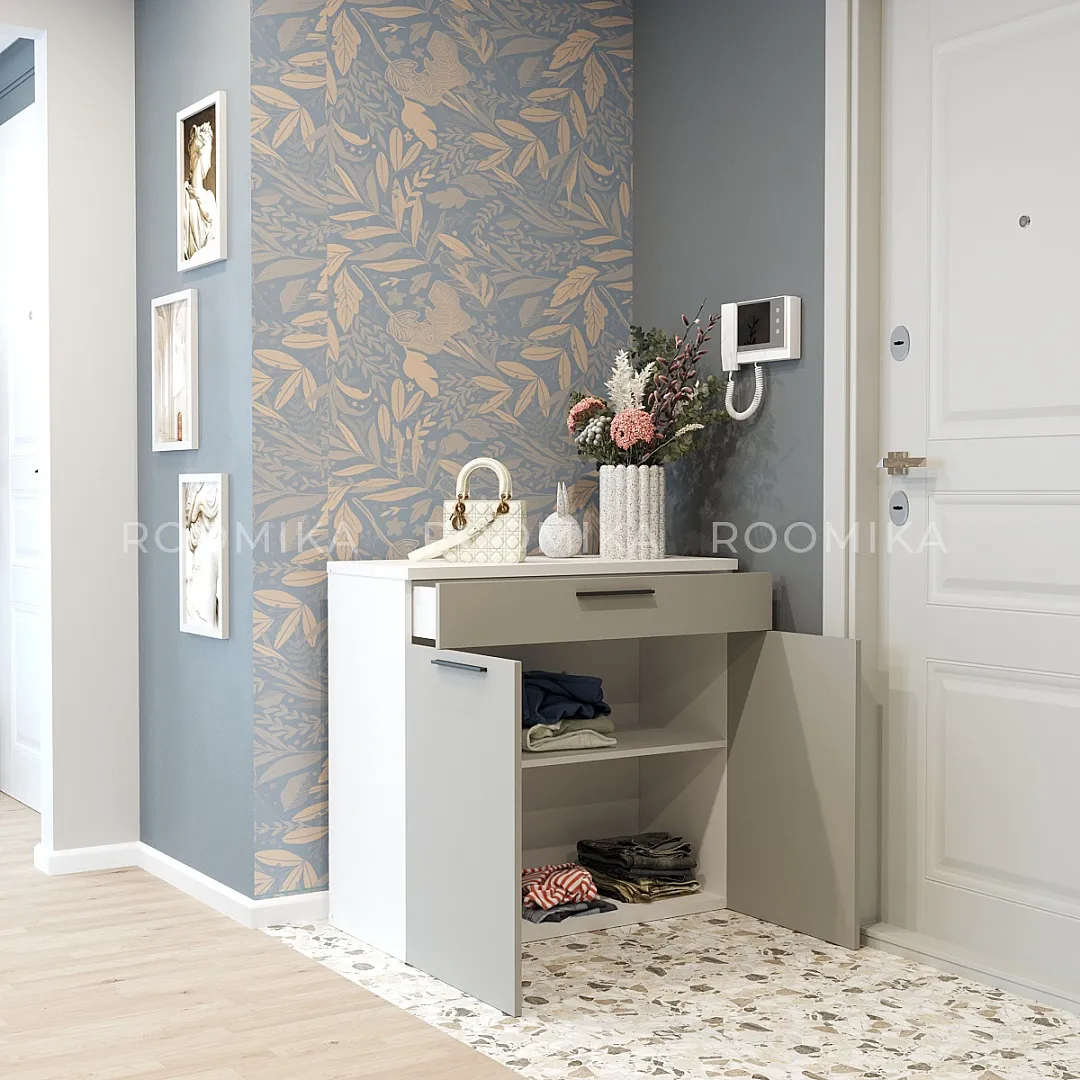 Тумба широкая 2 дверная с ящиком L-876