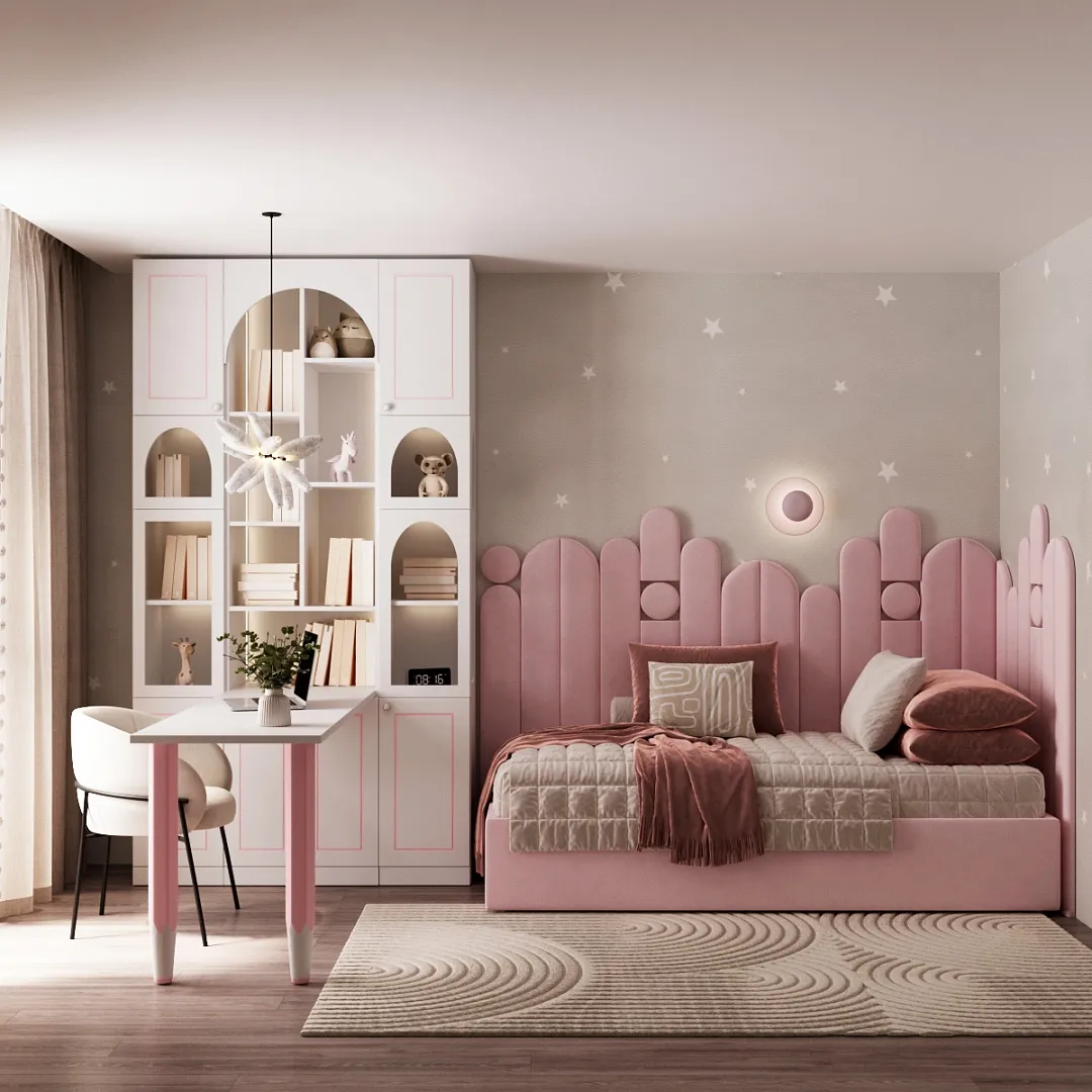 Детская кровать-подиум Короб-3 с подъемным механизмом , 90x190