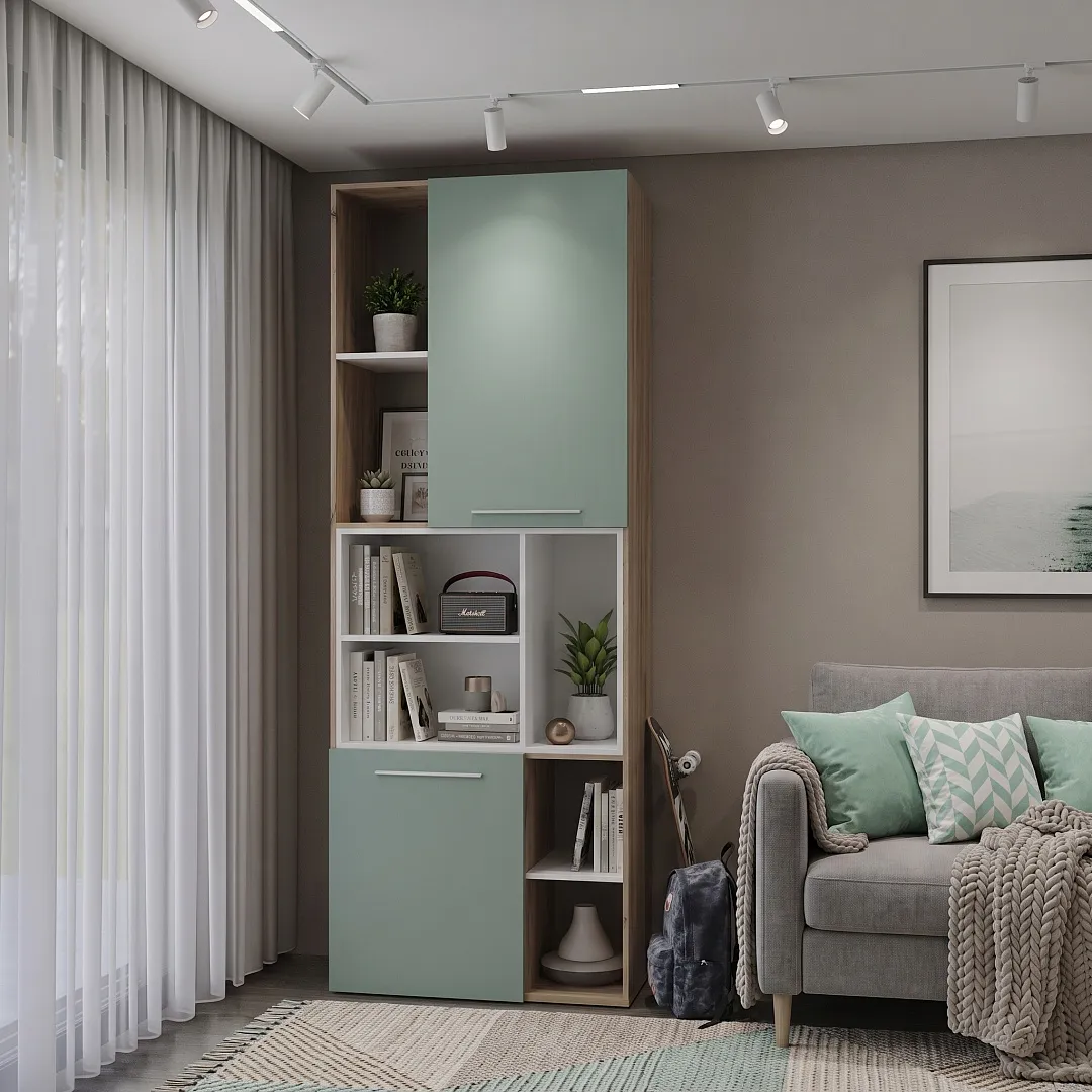 Шкаф книжный с нишей LG227 L/R