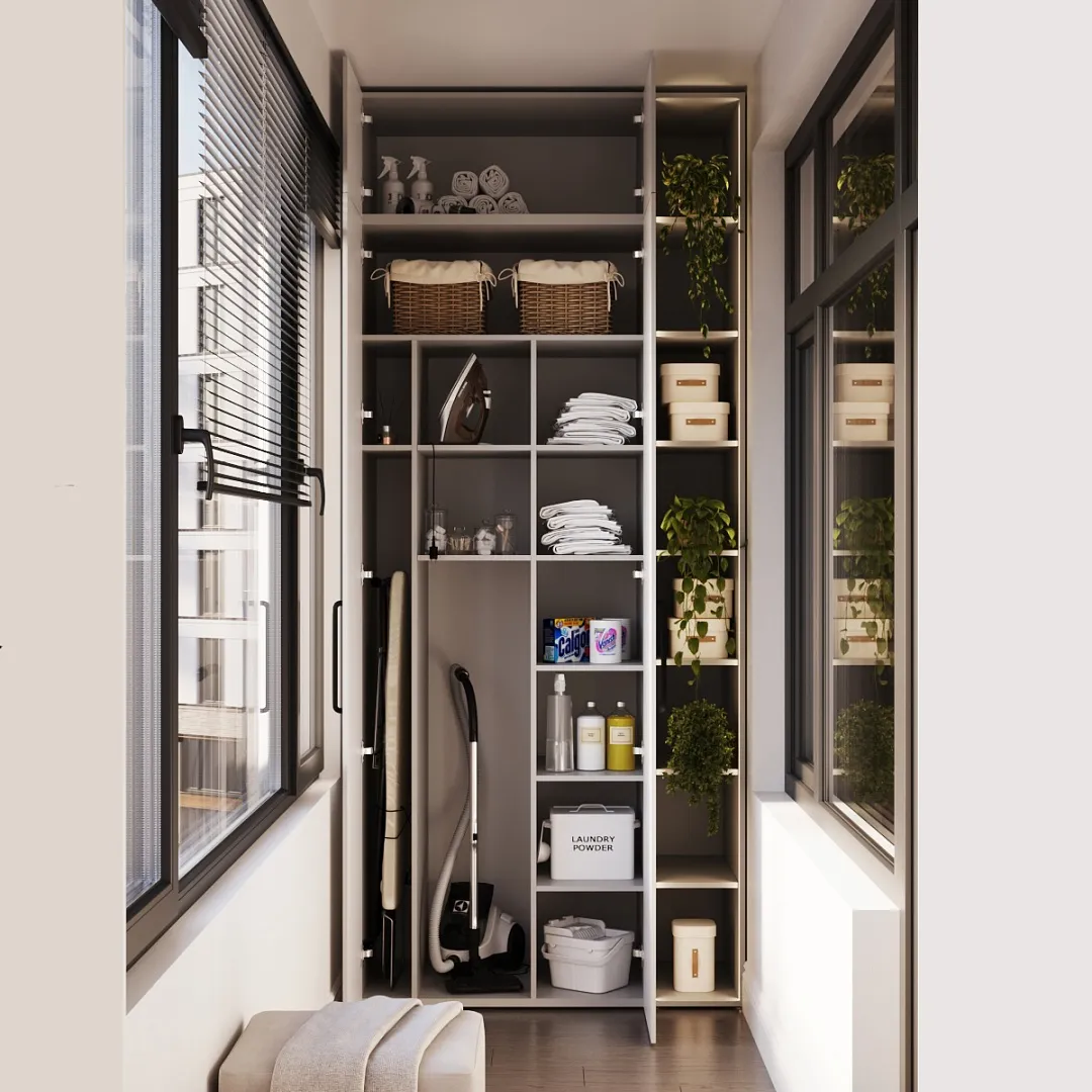 Балкон со шкафом для хранения №133