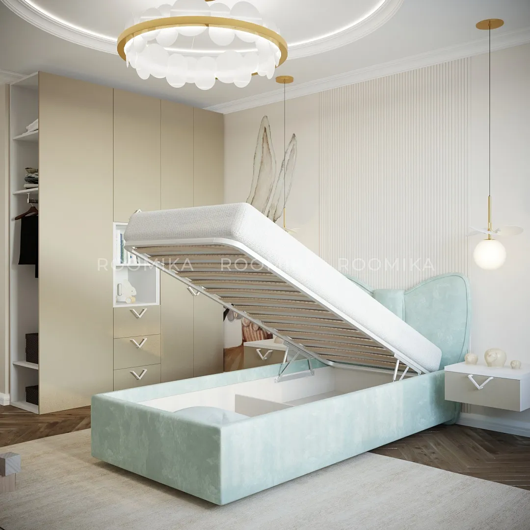 Кровать односпальная мягкая СЭНДИ с подъемным механизмом