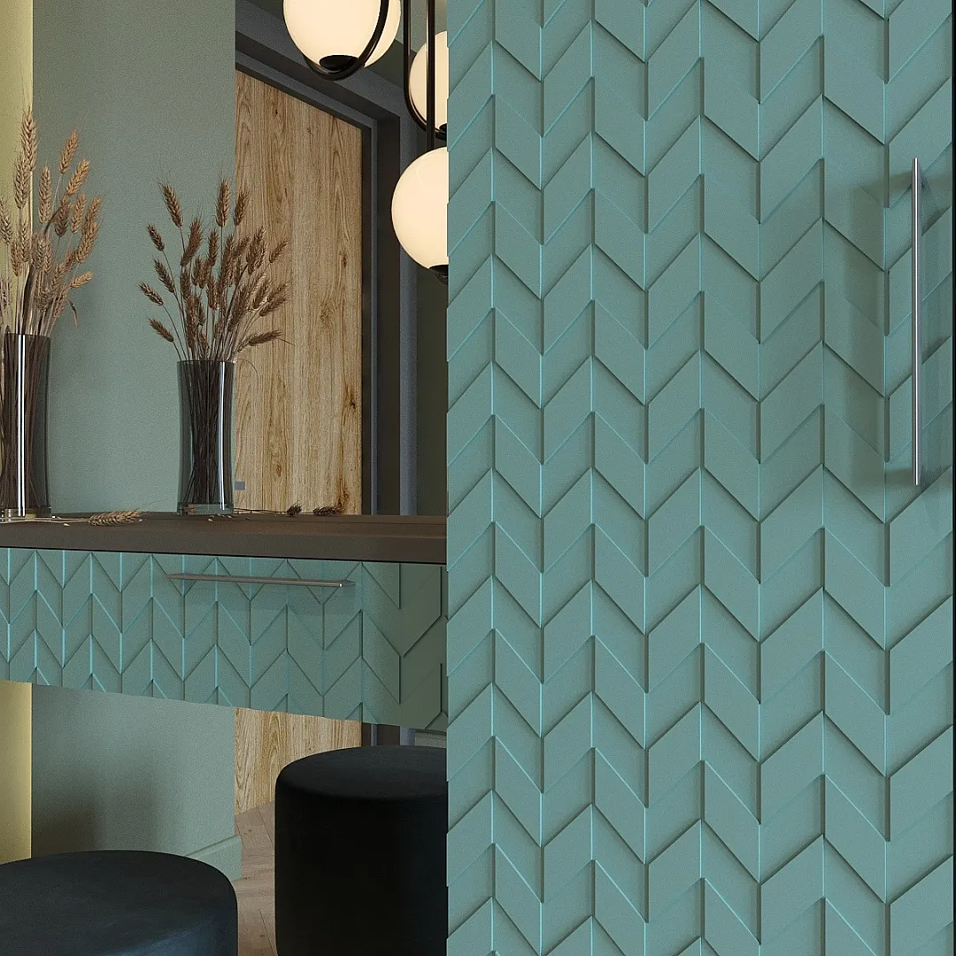 Туалетный столик, фрезерованные фасады в эмали LE-515