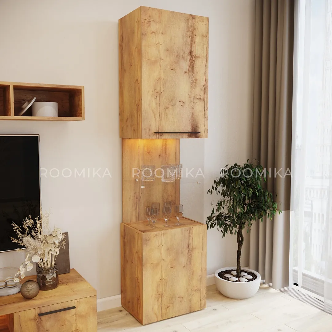 Шкаф напольный с подсветкой L225 L/R