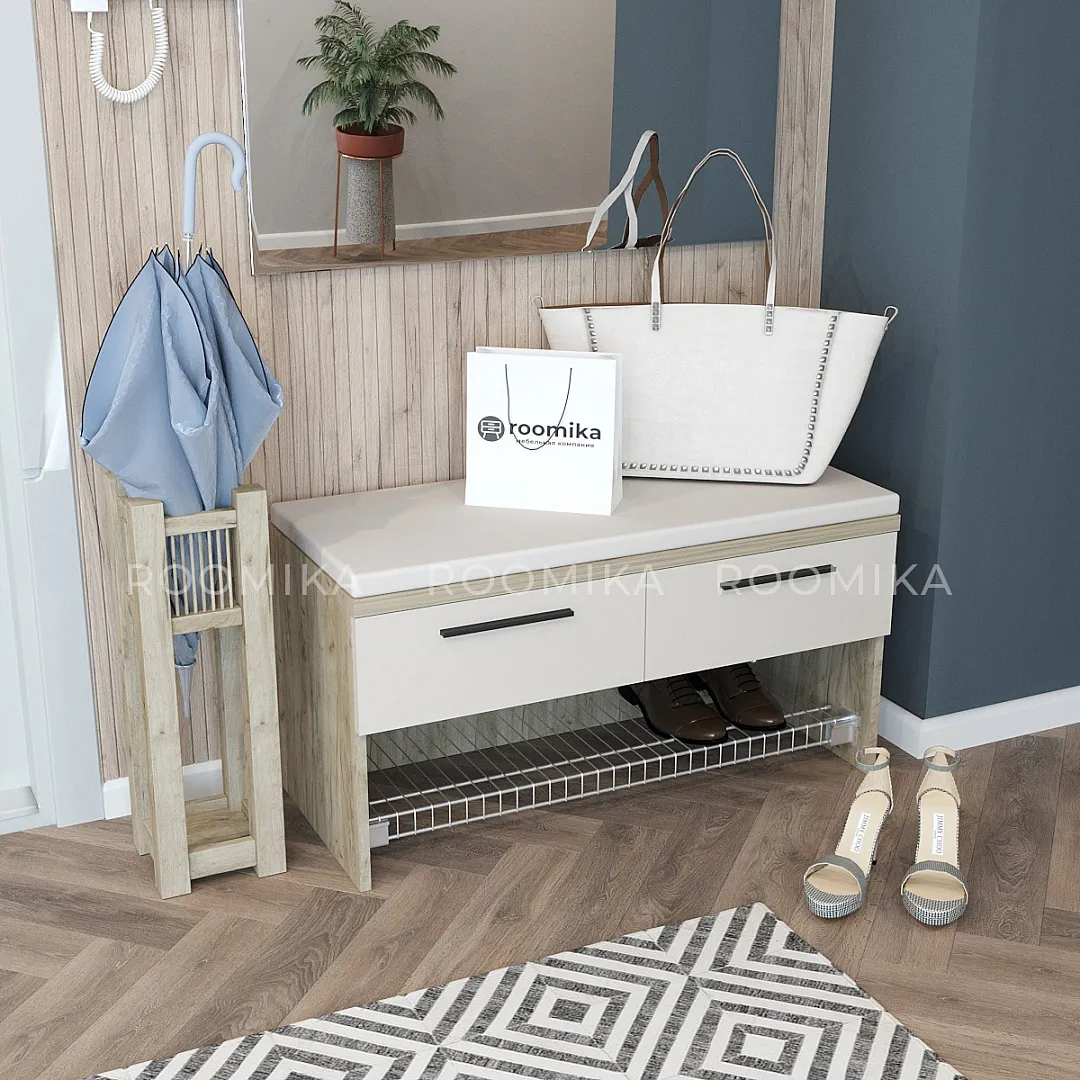 Тумба с 2 ящ. и полкой для обуви L462