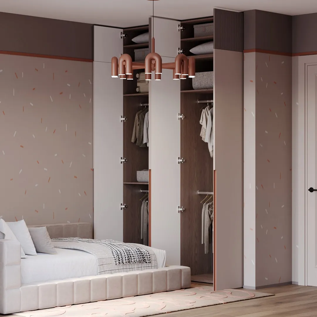 Шкаф двухдверный глубокий, фасады в эмали LE210.60-1