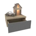 Тумба прикроватная подвесная, фрезерованные фасады в эмали LE709