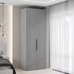 Шкаф 2 дверный, фрезерованные фасады в эмали LE-210.60-1