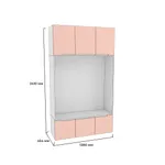 Шкаф с нишей и сидушкой L412.44