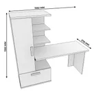 Рабочий стол со встроенным стеллажом HOF422