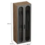 Шкаф 2 дверный, фрезерованные фасады в эмали нестандарт LE210.60-3