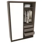 Шкаф-купе ХG160.60-2, профиль INTEGRO, фасад МДФ/зеркало серебро