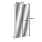 Шкаф двустворчатый зеркалом, фасады МДФ CG-210.60Z