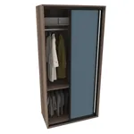 Шкаф-купе ХG120.60-1, профиль INTEGRO, фасад МДФ/зеркало серебро