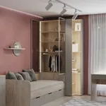 Шкаф двухдверный со стеклом в профиле с подсветкой LF212.4-90