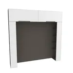 Ниша для кровати с секциями, фасады в эмали LE407.44