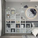 Cтеллаж сквозной книжный на 4 ниши с фасадом E804