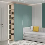 Шкаф двухдверный с фальш-стенкой и раздвижжными дверьми LG205 L/R