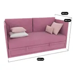 Раскладной диван с обивкой выкатной части БЕРГАМО BER-1900