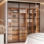 Стеклянная межкомнатная перегородка для гардеробной GRACE 20