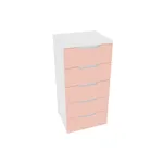 Высокий комод 5 ящиков, фасады в эмали LE705