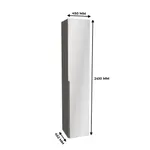 Шкаф 1 дверный узкий с зеркалом, фасады в эмали  LE-220.44-1Z