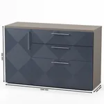 Комод с фрезерованными фасадами в эмали LE706 L/R