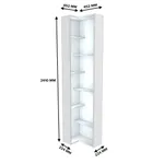 Стеллаж завершающий угловой с подсветкой L230