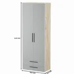 Шкаф 2 дверный с ящиками, фрезерованные фасады в эмали LE211.44