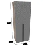 Шкаф 2 дверный, фрезерованные фасады в эмали LE-210.60-4