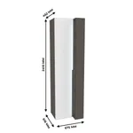 Шкаф переходный с подсветкой, фасады в эмали LE232 L/R