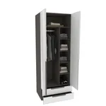 Шкаф 2 дверный с ящиками с зеркалом, фасады в эмали LE-211.60Z